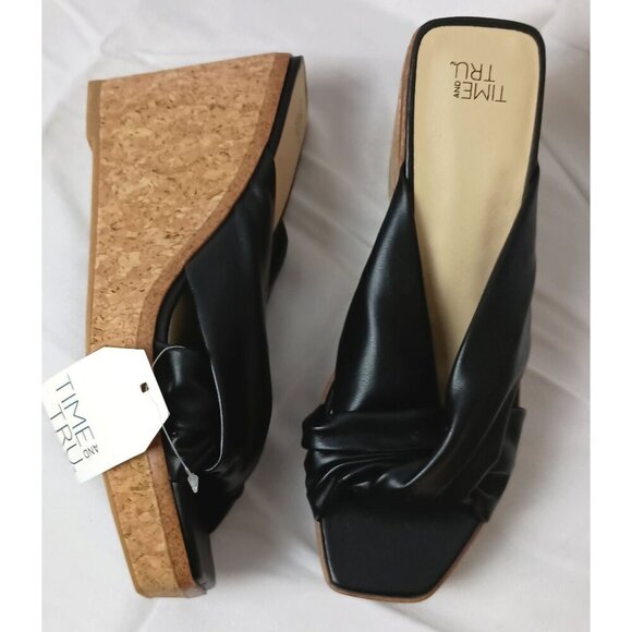 Time and Tru Platform Wedge Sandals – Women’s Size 6, Summer Shoes - Picture 2 of 8